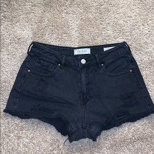 black distressed pacsun festival jean shorts